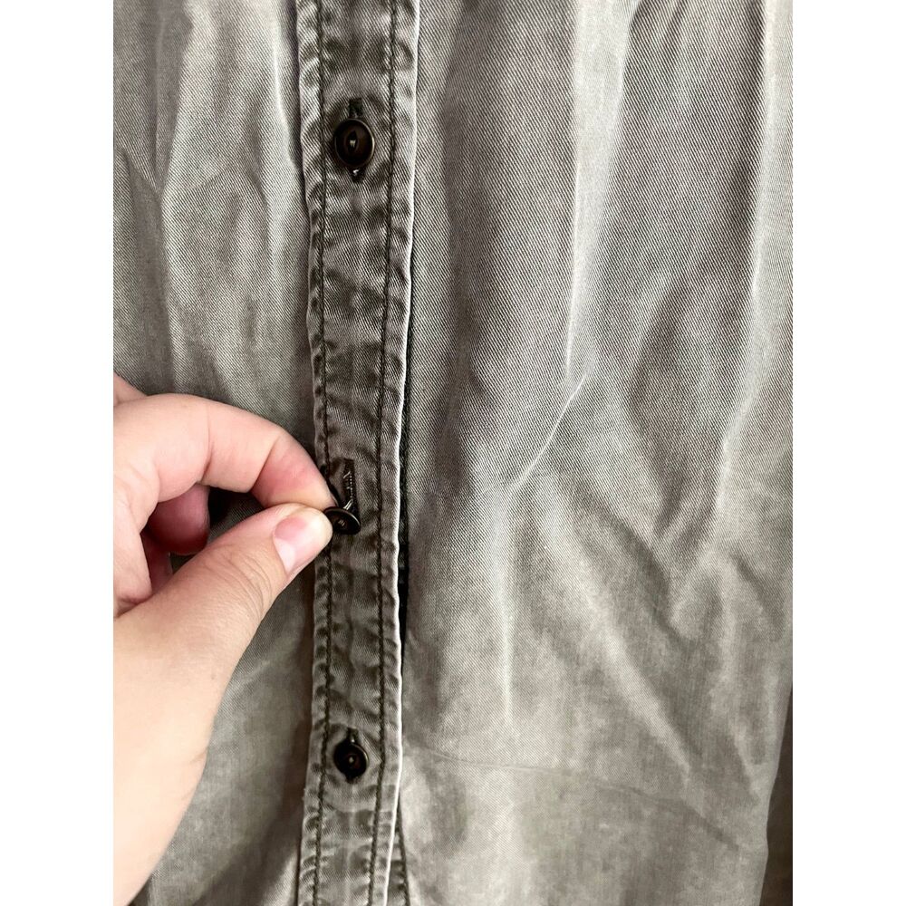 Express Gray Boyfriend Button Up - image 3